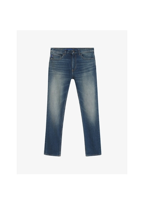 Mens Hugo Slim-Fit Straight-Leg Stretch-Denim Jeans