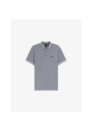 Mens Boss Paddy Embroidered-Logo Cotton Piqué Polo Shirt
