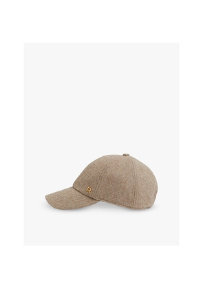 Womens Reiss Fiona Brand-Plaque Wool-Blend Cap