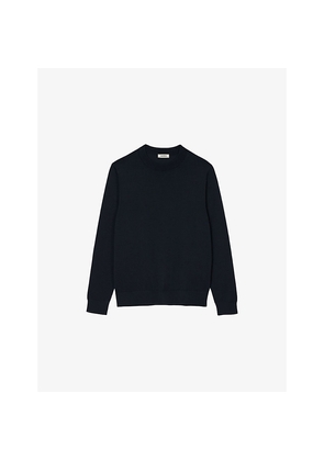 Mens Sandro Crewneck Fine-Knit Jumper