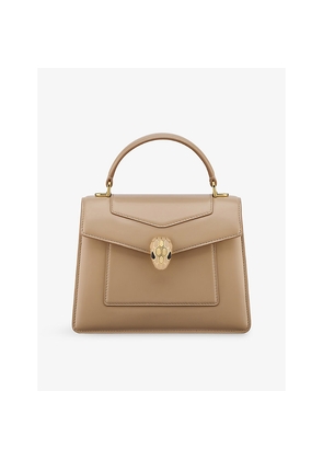 Womens Bvlgari Serpenti Forever Medium Leather Top-Handle Bag