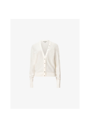 Womens Allsaints Honor V-Neck Long-Sleeve Wool Cardigan