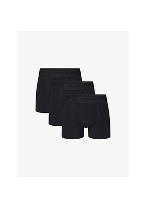 Mens Skims Branded-Waistband 3In Pack Of Three Stretch-Modal Boxer Briefs