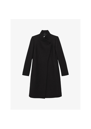 Womens Reiss Max Wrap-Over Wool-Blend Coat