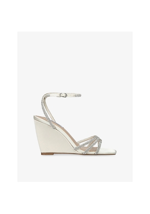 Womens Steve Madden Aubri Satin Wedge Sandals