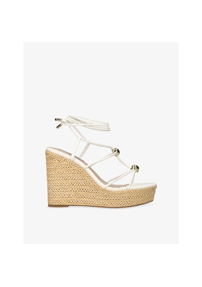 Womens Steve Madden Tulym Faux-Leather Wedge Sandals