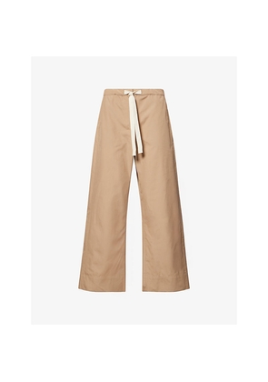 Womens Max Mara Cropped Wide-Leg Cotton Trousers