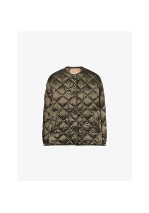 Womens Max Mara Collarless Quilted Shell-Down Jacket