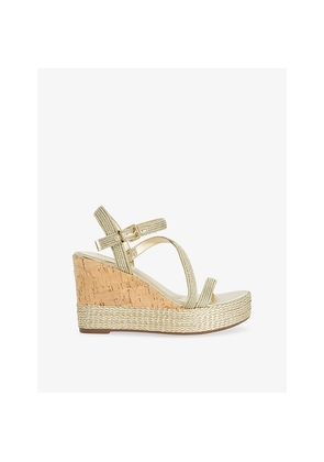 Womens Dune Koda Woven Wedge Sandals