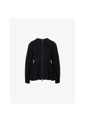 Womens CFCL Hypha Peplum Zip Knitted Blouson Jacket