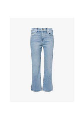 Womens Paige Mason Crop Bootcut-Leg Denim Jeans