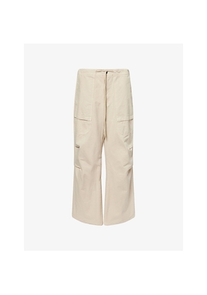 Womens Entire Studios Barren Wide-Leg Cotton Cargo Trousers