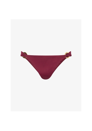 Womens Away That Day Sorrento Ring-Hardware Bikini Bottoms