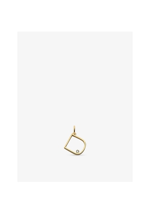 Monica Vinader Solitaire Initial D18ct Yellow Gold Vermeil and Lab-Grown Diamond Pendant