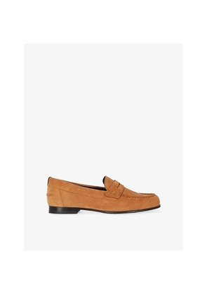 Womens The Kooples Suede Penny Loafers