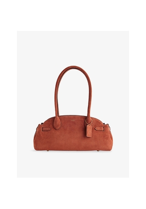 Womens Coach Empire 34 Suede Shoulder Bag