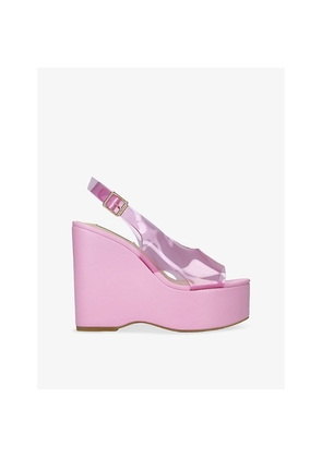 Womens Steve Madden Scorcher Vinyl Wedge Sandals