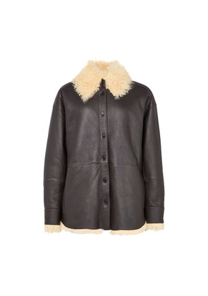 Shearling shirt jacket