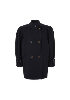 Short double-breasted coat