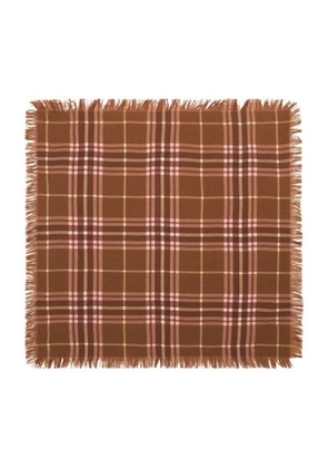 Mini tartan square cashmere scarf