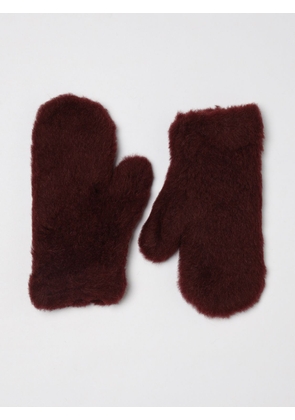 Gloves MAX MARA Woman color Plum