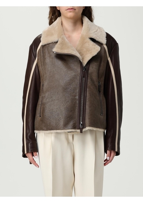 Fur Coat EMPORIO ARMANI Woman color Brown