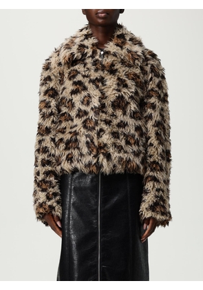 Fur Coat MSGM Woman color Beige