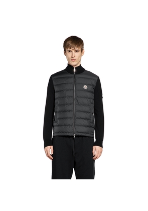 Padded Cotton Zip-Up Cardigan