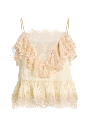 Sea Ethel Lace-Trimmed Jacquard Camisole Top - Moda Operandi