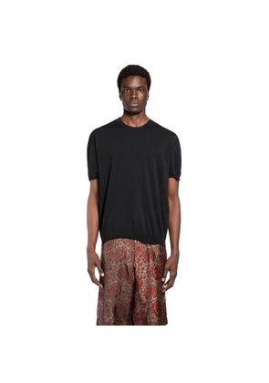 Frayed Stripe Cotton Knit Top