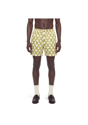 Lightweight Viscose Graphic Print Shorts