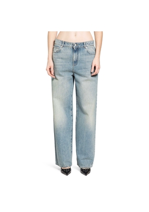 Wide Leg Jeans in Washed Blue