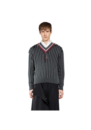 V-Neck Cable Jumper