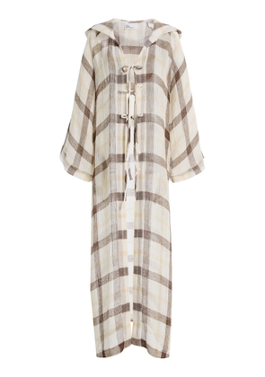Lisa Marie Fernandez Beach Cape Linen-Blend Gauze Maxi Dress - Moda Operandi