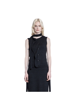 Asymmetrical Sleeveless Cardigan