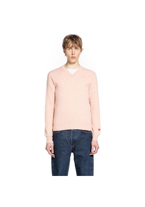 Heart V-Neck Sweater in Wool