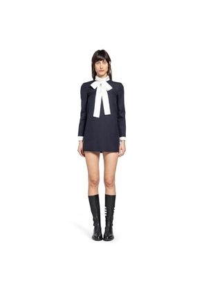Straight Shift Dress in High-Twist Wool Suiting