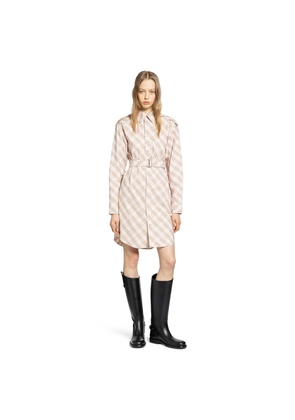 Check Cotton Poplin Shirt Dress