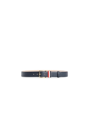 red white blue loop in pebble grain leather belt