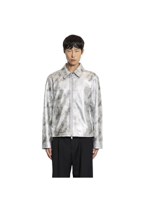 Snake Print Leather Jacket