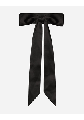 Dolce & Gabbana Silk Satin Tie Belt - Woman Belts Black 38