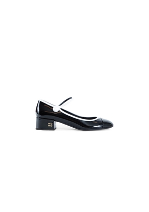 Two-Tone Patent Leather Mary Jane Pumps