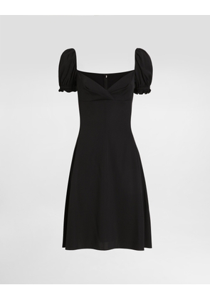 Dolce & Gabbana Stretch Charmeuse Dress - Woman Dresses Black Silk 42