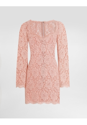 Dolce & Gabbana Cordonetto Lace Dress - Woman Dresses Pink 44
