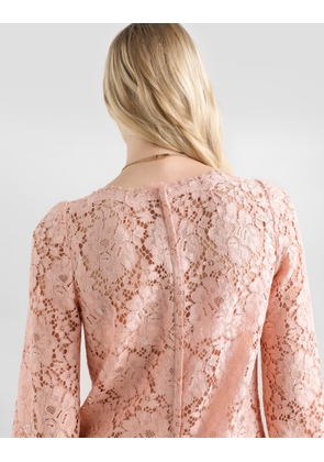 Dolce & Gabbana Cordonetto Lace Dress - Woman Dresses Pink 44