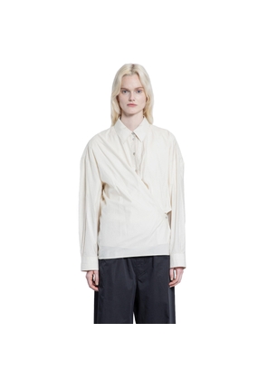 Straight Collar Twisted Shirt