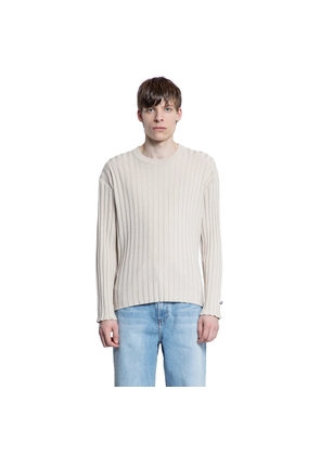 Rayon Nylon Ribbed-Knit Sweater