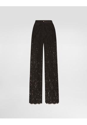 Dolce & Gabbana Cordonetto Lace Trousers - Woman Pants And Shorts Black 42