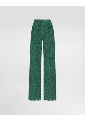Dolce & Gabbana Cordonetto Lace Trousers - Woman Pants And Shorts Green 46