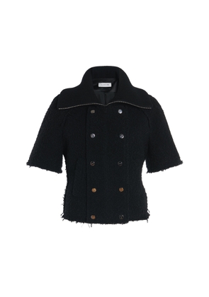 Lanvin Short-Sleeve Wool-Blend Jacket - Moda Operandi
